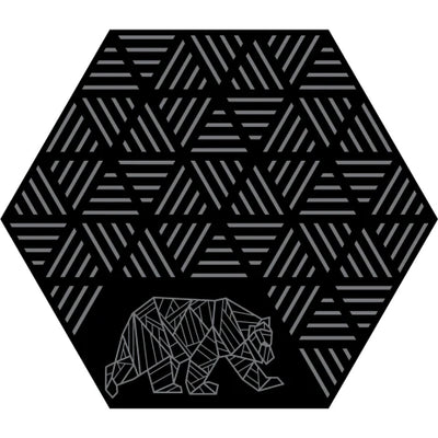Tapis extérieur hexagonal Kuma Striped Peaks pour VR et camping
