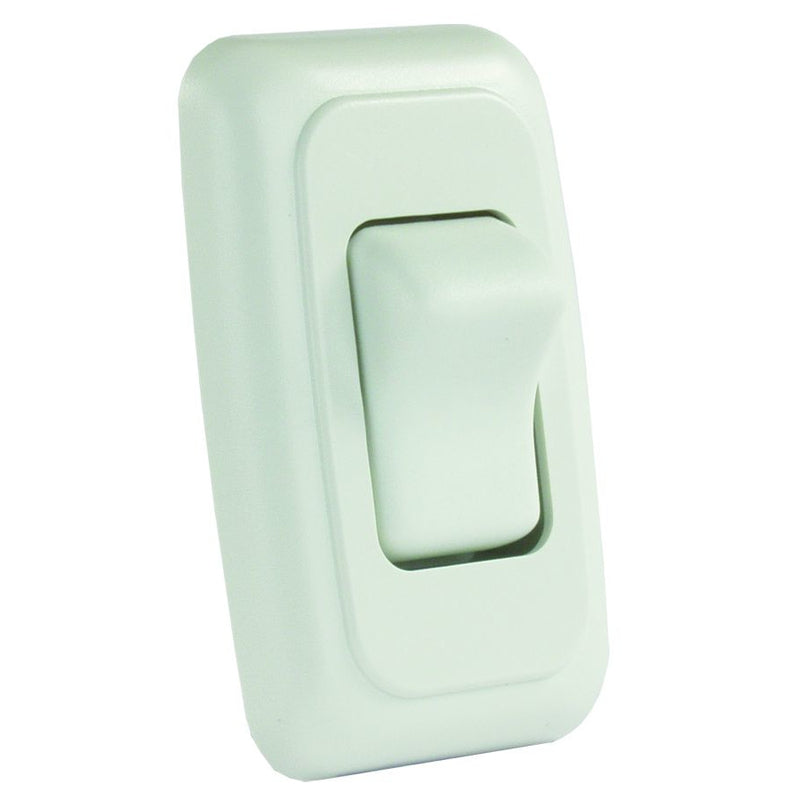 JR Products 19-0172 White Rocker Switch | On-Off SPST for RV