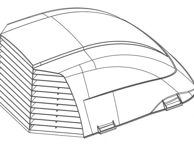 Couvre-Vent de Toit Maxxair II® – Aération Optimale, Facile à Nettoyer, Noir