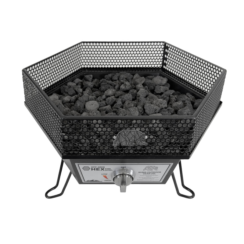 Brasero / Foyer extérieur au propane Kuma Off-Grid Hex