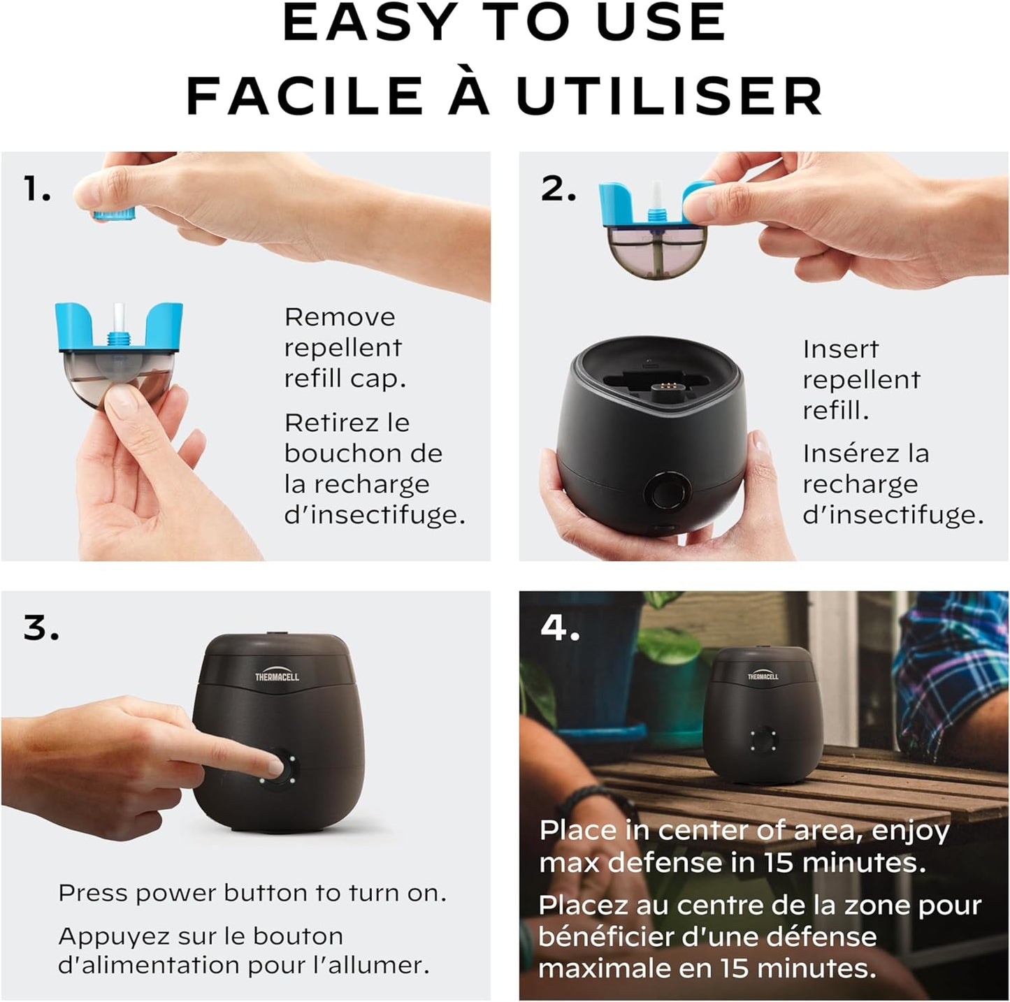 Recharges Thermacell Anti-Moustiques Rechargeables – 36h de Protection Sans Odeur