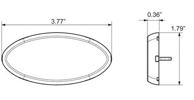 Feu de Gabarit à DEL Jaune MCL0030A1BB – Montage en Surface 12V, Homologué FMVSS