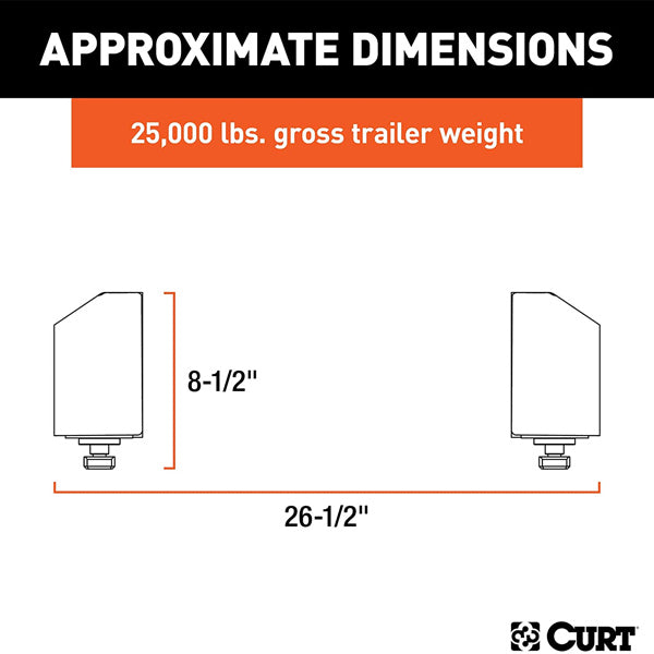 Jambes de sellette Curt pour GMC 2020+ 2500 3500