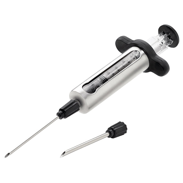 Injecteur de marinade en acier inoxydable Napoleon – avec 2 aiguilles et coffret de rangement