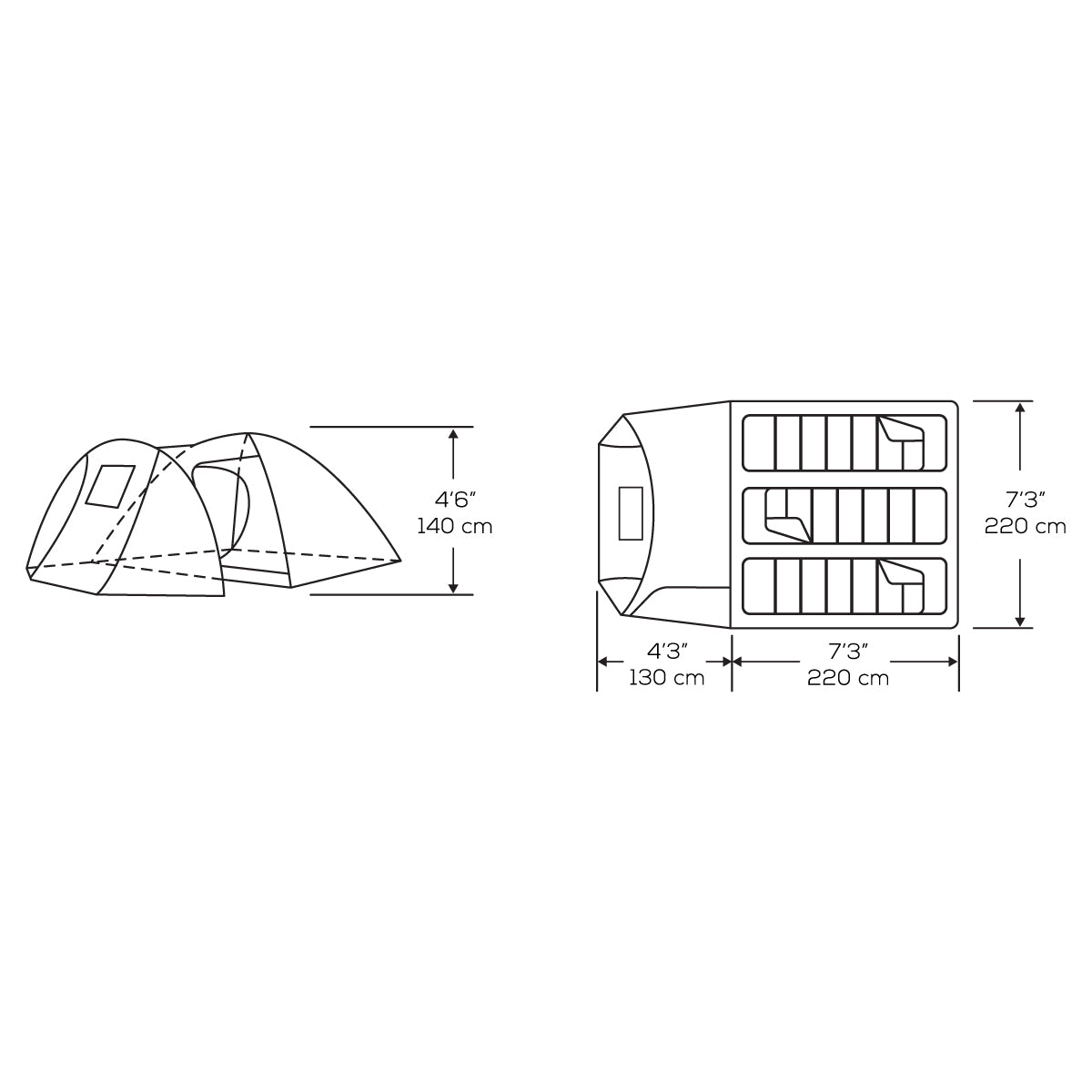 Kuma Bear Den 3 Tent (3 Person Tent)