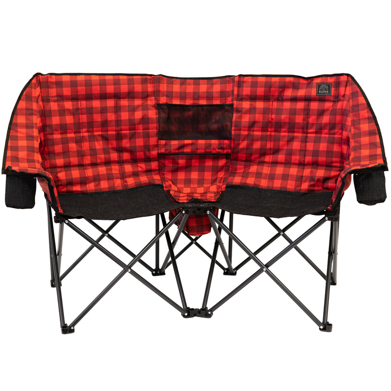 Chaise Kozy Bear Double Kuma avec Refroidisseur Central - Confort, Porte-Boissons et Poches Zippées