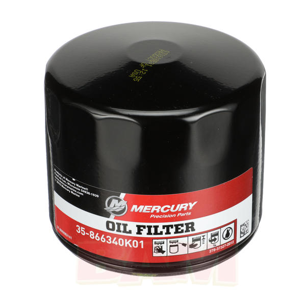 Filtre à huile Mercury-MerCruiser 35-866340K01 pour moteur marin