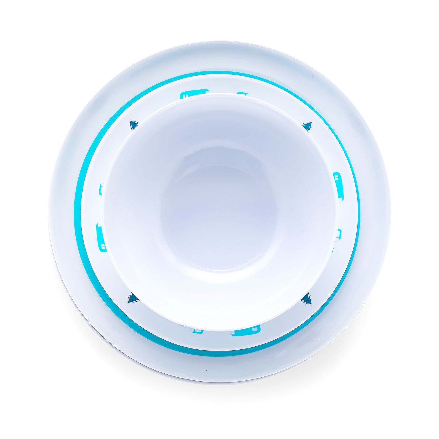 Set de Vaisselle "Life is Better at the Campsite" - 12 Pièces, Mélamine Durable, Parfait pour Camping et VR