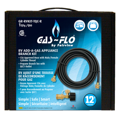 Kit de Branchement Propane pour VR – Tee Propane avec Tuyau CSA Approuvé