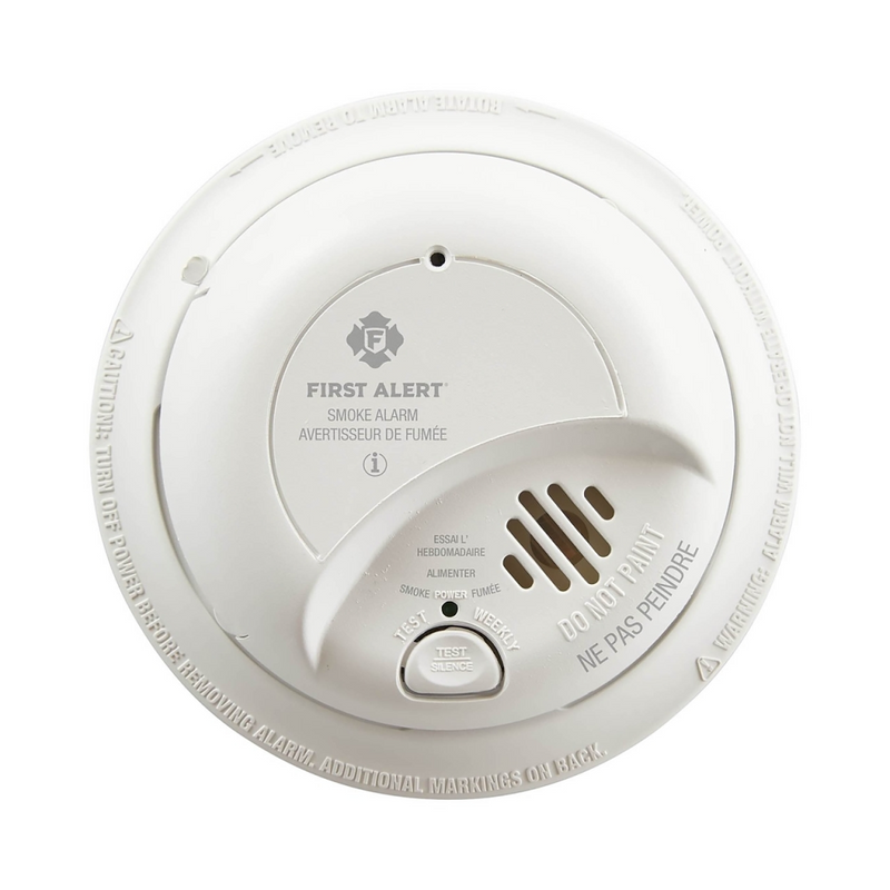 Détecteur de fumée 9V First Alert avec bouton silence – Alarme incendie fiable