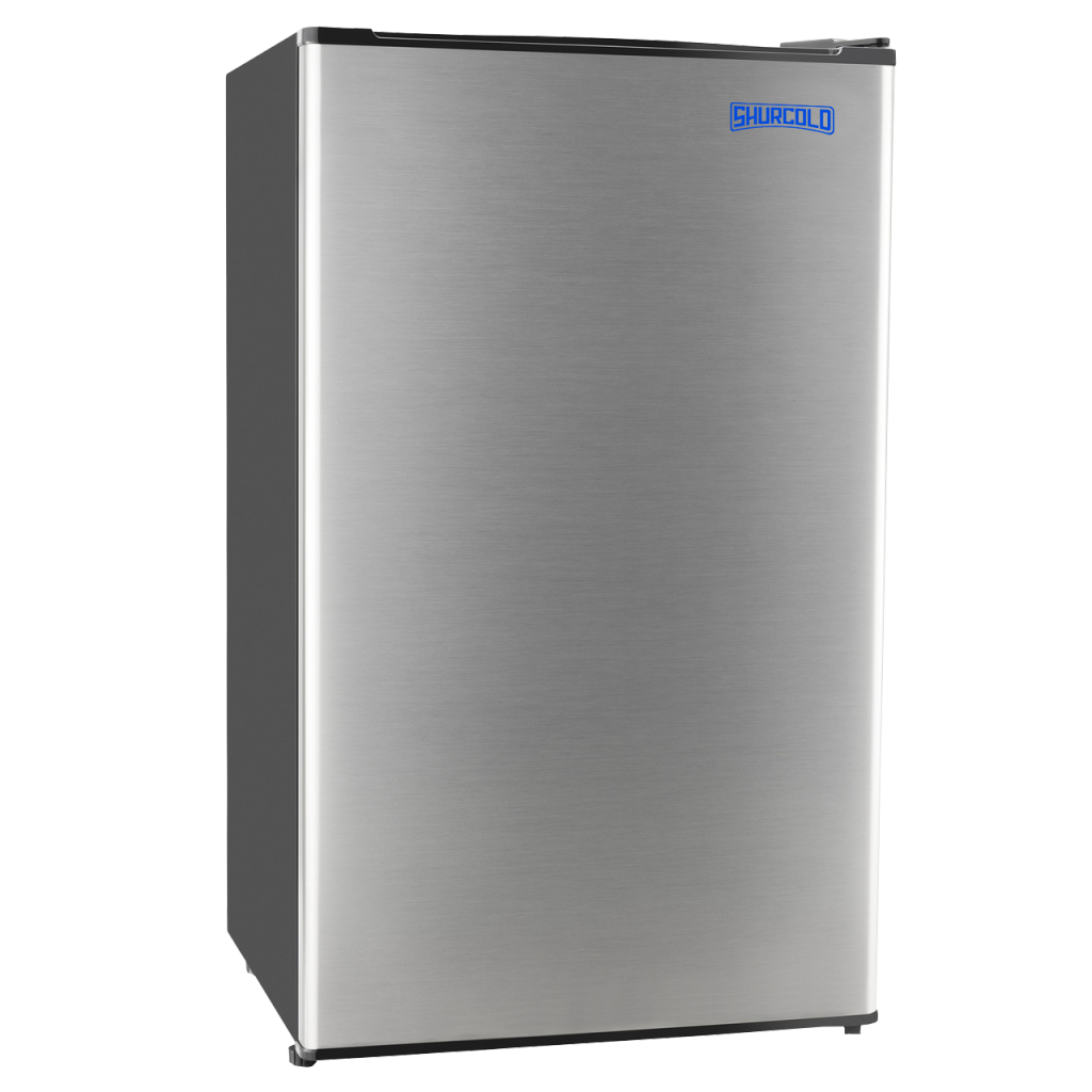 Réfrigérateur 12V 3.3 pi³ SHURCOLD en acier inoxydable pour VR, bateau et chalet