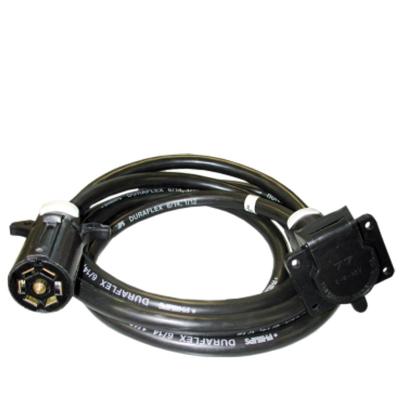 7-Wire Male-Female Trailer Extension Cable - 7 Feet