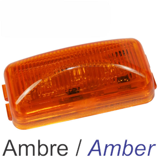 LED 2 1/2" rectangulaire jaune – Feu de position pour remorque