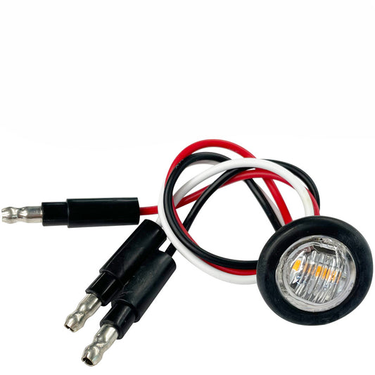 Lumière de position LED ambre lentille claire avec connecteur – Éclairage de remorque
