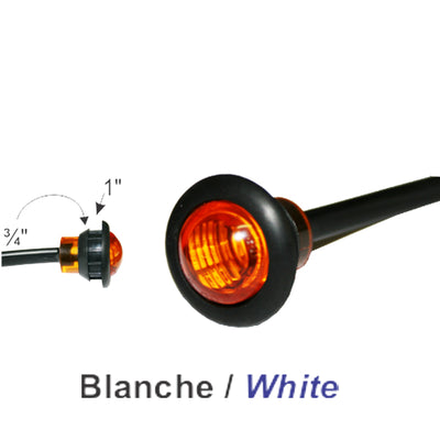 Lumière de Position Ronde LED Blanche – Éclairage Extérieur pour VR, Remorque ou Bateau