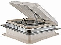 Ventilateur de toit réversible Heng's Zephyr 14" x 14" pour camping-car - 3 vitesses, 12V, couvercle blanc