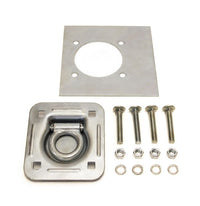 5000 lb Tie-Down Ring with Galvanized Reinforcement Plate 4.5" x 4.75"