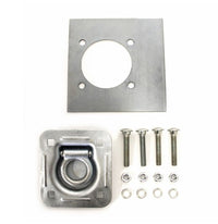 5000 lb Tie-Down Ring with Galvanized Reinforcement Plate 4.5" x 4.75"