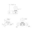 Support d’attelage ajustable 3 boules SMARTOW 2" x 2" – Capacité 10 000 lb