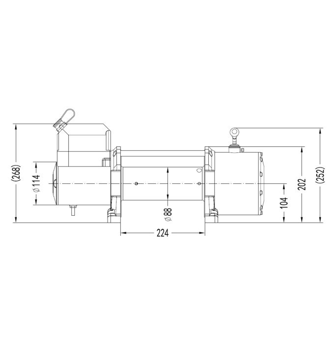 Treuil Électrique 17 000 lb avec Télécommande Filaire et Câble Acier 85' – 12V, Puissant et Robuste