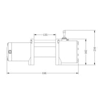 Treuil électrique 6000 lb avec câble acier 79' + télécommande filaire – 12V robuste