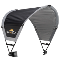 Pare-soleil à pince GCI Outdoor noir – Protection UPF 50 pour chaise de camping