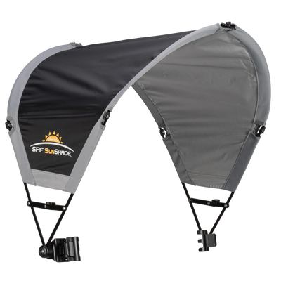 Pare-soleil à pince GCI Outdoor noir – Protection UPF 50 pour chaise de camping