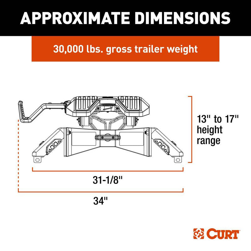 CURT PowerRide 16320 Attelage 5th wheel 30K