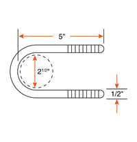Double Eye Leaf Spring Suspension Kit 3000lbs for Trailers – 23 1/2” with Hardware Included