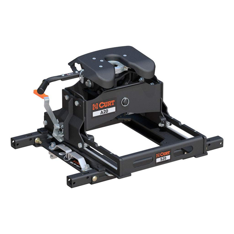 Attelage sellette A20 avec glissière S20 et adaptateur puck – CURT 16682