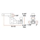 Support d’attelage ajustable 3 boules SMARTOW 2" x 2" – Capacité 10 000 lb