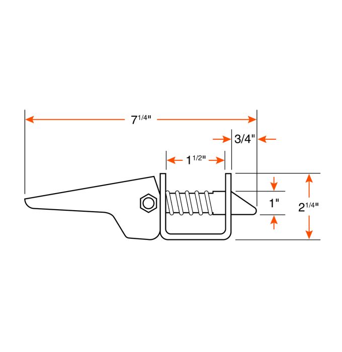 Loquet basculant en zinc avec serrure et cadenas – Code 3820