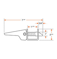 Loquet basculant en zinc avec serrure et cadenas – Code 3820