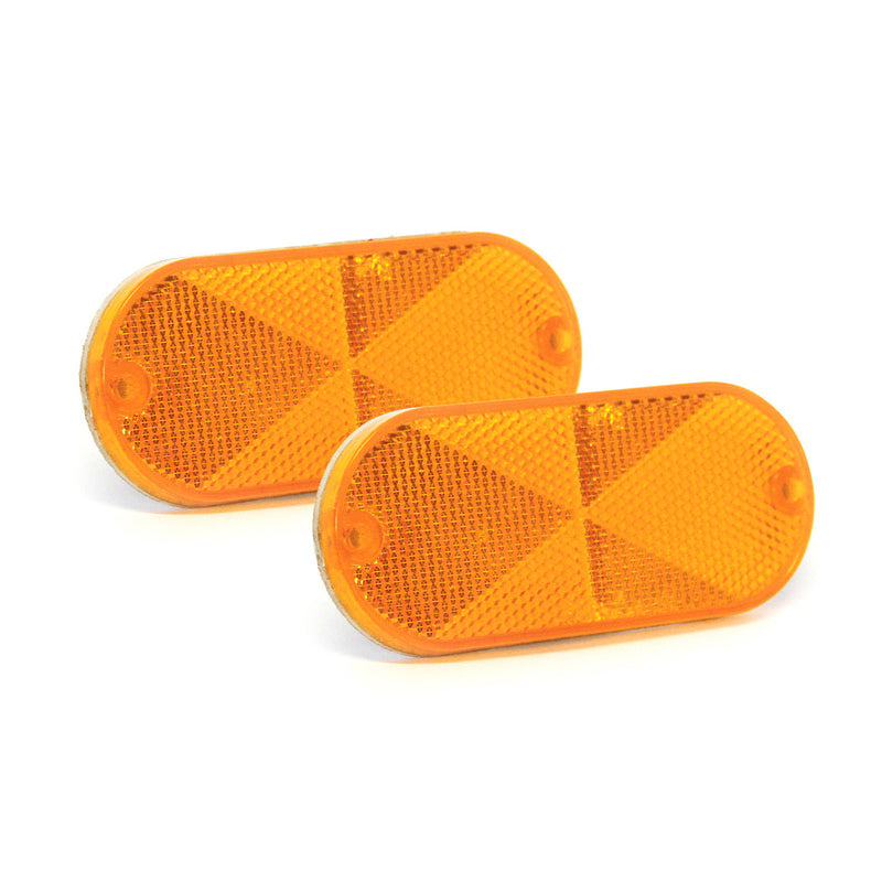 Ruban réfléchissant en plastique ambre 1 7/8" x 4 3/8"