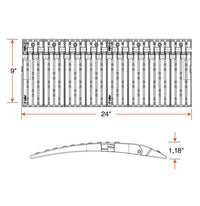 Kit de glissières CALIBER 9"x24" avec charnières HD – 72" total – Accessoire motoneige