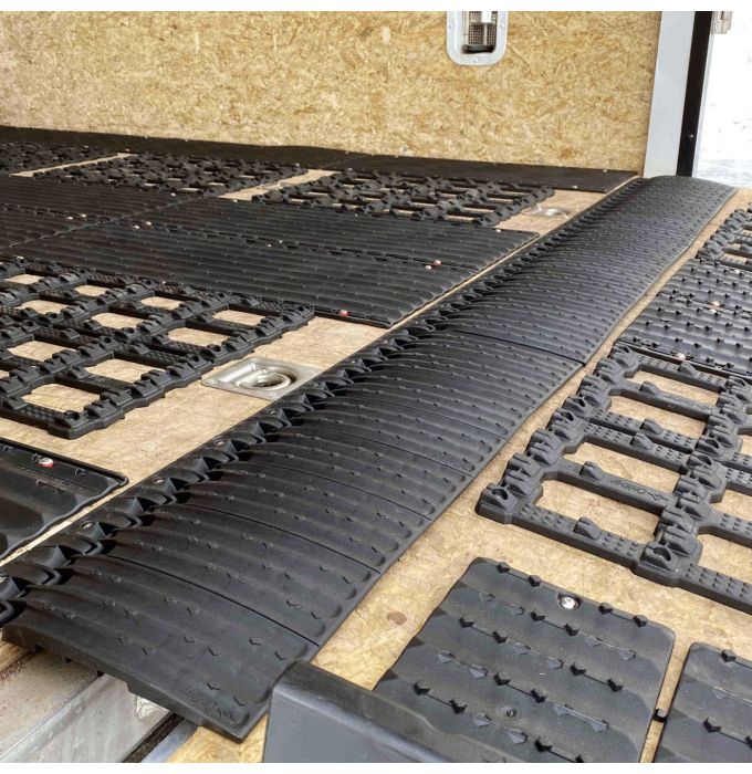 Kit de glissières CALIBER 9"x24" avec charnières HD – 72" total – Accessoire motoneige