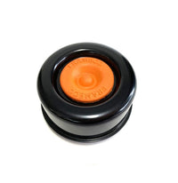Black 8-Bolt Dust Cap with Orange E-Z Lube Rubber 2 3/4" FRAMECO