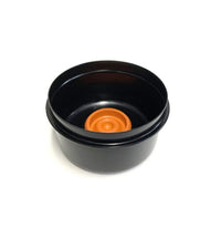 Black 8-Bolt Dust Cap with Orange E-Z Lube Rubber 2 3/4" FRAMECO