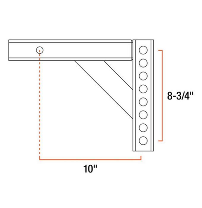 Bloc d’attelage ajustable CURT 2"x2" – Contrôle de balancement et torsion (C17120)