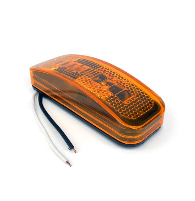 Feu de position LED ambre 4" x 1 1/2" – 2 diodes avec connecteur 2 fils