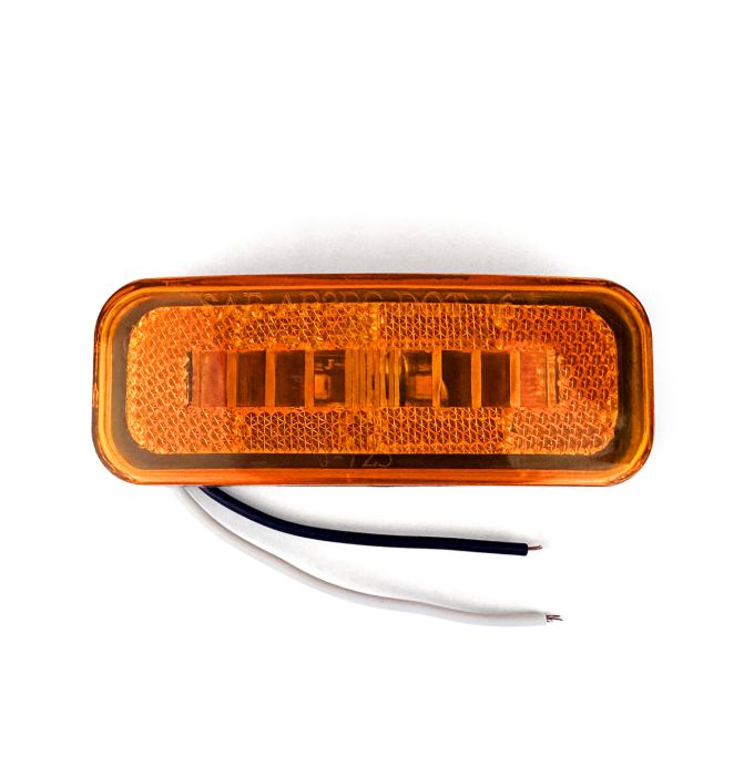 Feu de position LED ambre 4" x 1 1/2" – 2 diodes avec connecteur 2 fils