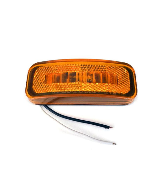 Feu de position LED ambre 4" x 1 1/2" – 2 diodes avec connecteur 2 fils
