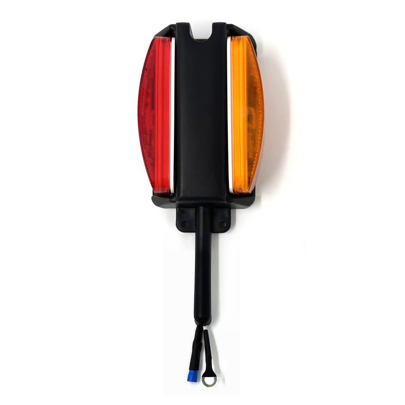 Lumière de gabarit 8 1/2" x 3 7/8" pour aile gauche - Ambre et rouge