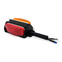 8 1/2" x 3 7/8" amber and red inc. clearance light with bracket for left fender