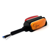 8 1/2" x 3 7/8" amber and red inc. clearance light with bracket for left fender