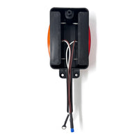 8 1/2" x 3 7/8" amber and red inc. clearance light with bracket for left fender