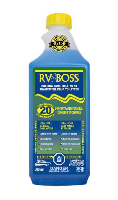 Traitement concentré pour réservoirs RV Boss 600 ml - Nettoyage et entretien efficaces pour véhicules récréatifs