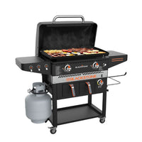 Station Gril Airfryer Patio 28" avec tiroir de maintien au chaud et gestion des graisses