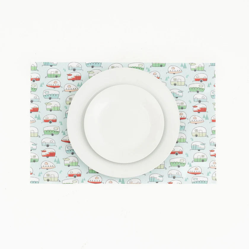 Ensemble de 4 napperons en vinyle – Résistants, souples et faciles à nettoyer - Les campeuses en cavale