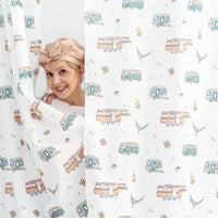 Vintage Caravan Shower Curtain – Perfect for Camping Lovers